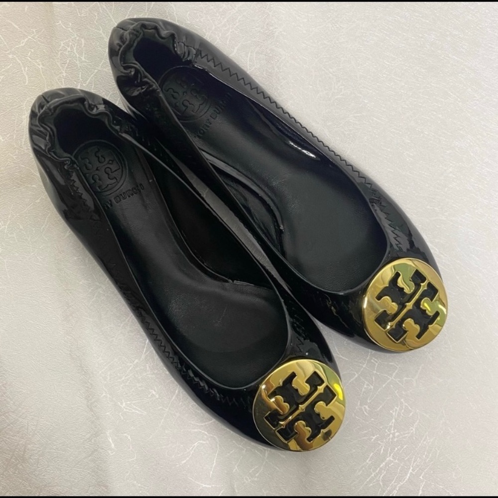 Tory Burch Girls Black Ballet Flats Size 13c